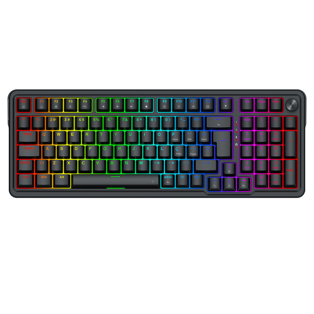 TECLADO MAGNETICO GAMER EISA RGB SWITCH ULTRAMAG LINEAR REDRAGON PRETO K686RGB-M