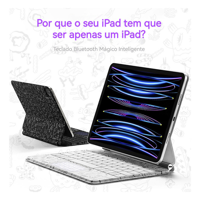 Magic Keyboard Com Luz De Fundo Magnética Para iPad air4 ou  air5, 2018 a 2022 ipad Pro11 polegadas