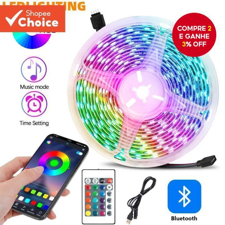Luzes De Tira LED RGB De 10M Com Controle Remoto E Aplicativo , Sincronização De Música , Mudança De Cor Para Decoração