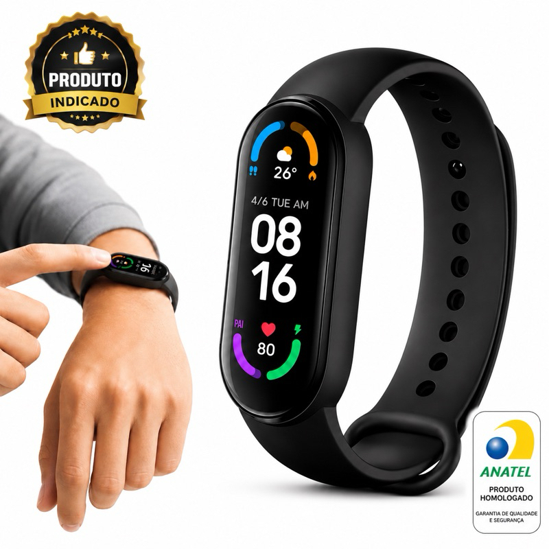 Smartwatch Band Fitness Bluetooth Monitor Cardíaco Interação Completa Com Aplicativos