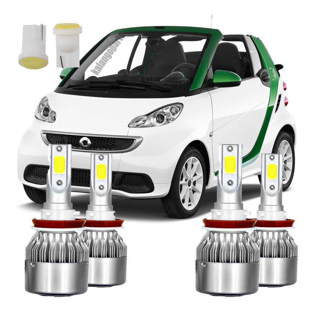 Super Led Smart Fortwo Farol Alto Baixo 6000k + Brinde