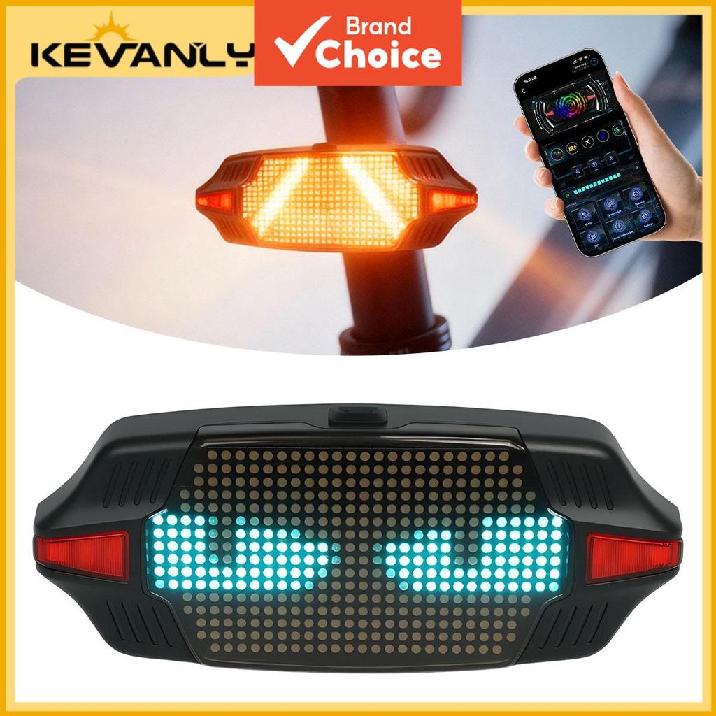 Kevanly 2pcs BLUETOOTH App Control Smart Bike LED Light Brake Sensing Lâmpada De Advertência Traseira Para Bicicleta Mot
