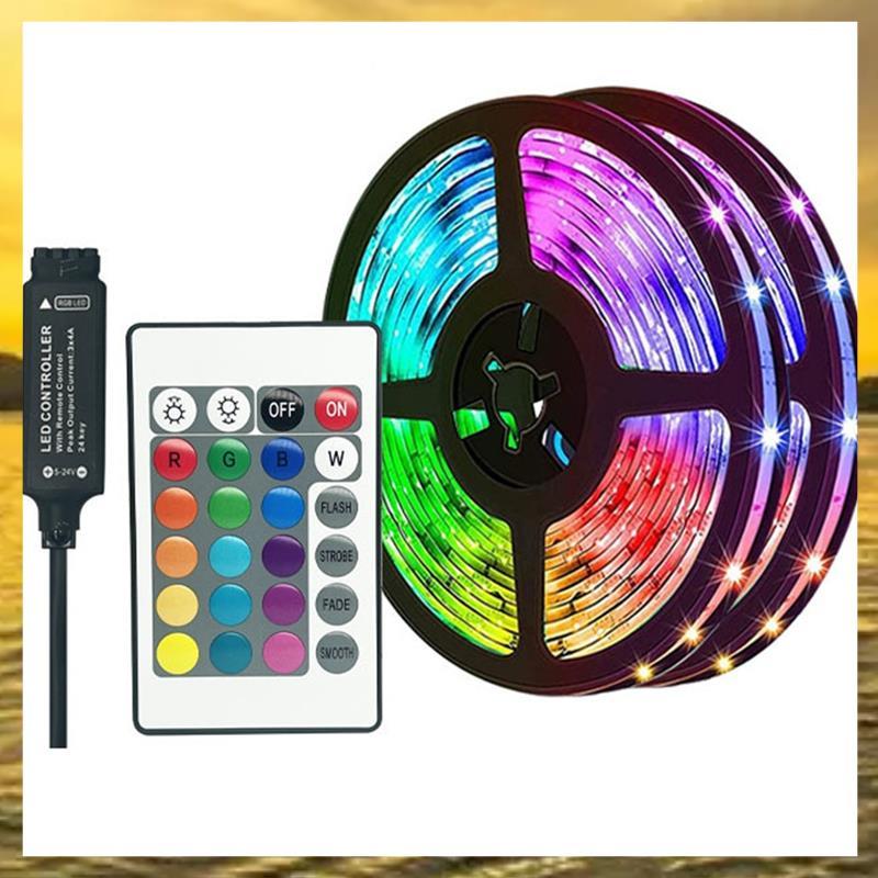 (Vko) RGB LED Strip Light 10 Metros Smart 5V 5050 Com Controle Remoto Para Luz De Fundo De TV