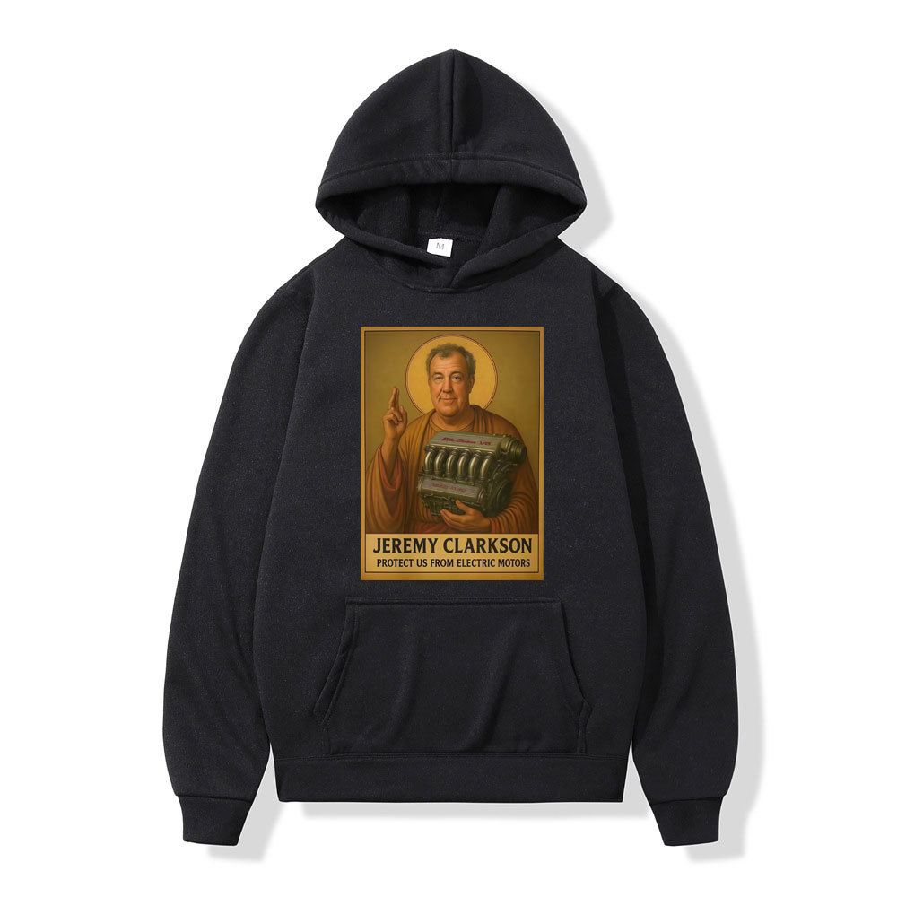 Jeremy Clarkson Protect Us From Electric Motors Hoodies Top Gear Engraçado Meme Moletons Gráficos Moda Casual Pulôveres