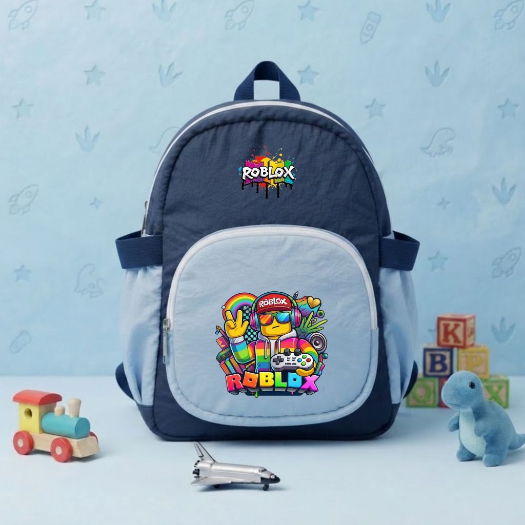 Catenzo-CUT 054 Mochila Escolar Leve Enrugado Para Jardim De Infância/Pré-Roblox Gaming Image Se Encaixa Em Livros , Pap