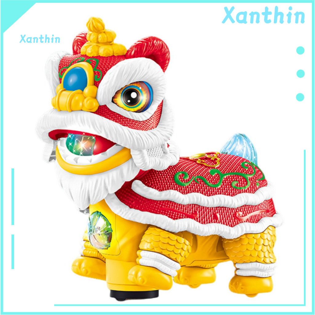 Lion Toy Obstacle Avoidance Electric Dancing with Led Lights Music Auto – Shaking Head Cartoon for Toddlers Boys Girls