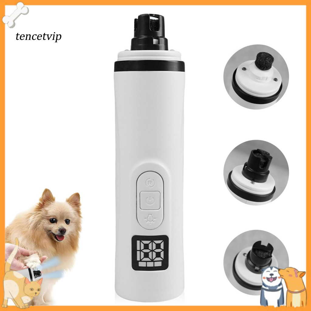 Nail Grinder for Cats Cat Silent Pet with 3 Grinding Modes Led Light Battery Powered Electric Trimmer for Small to Dogs