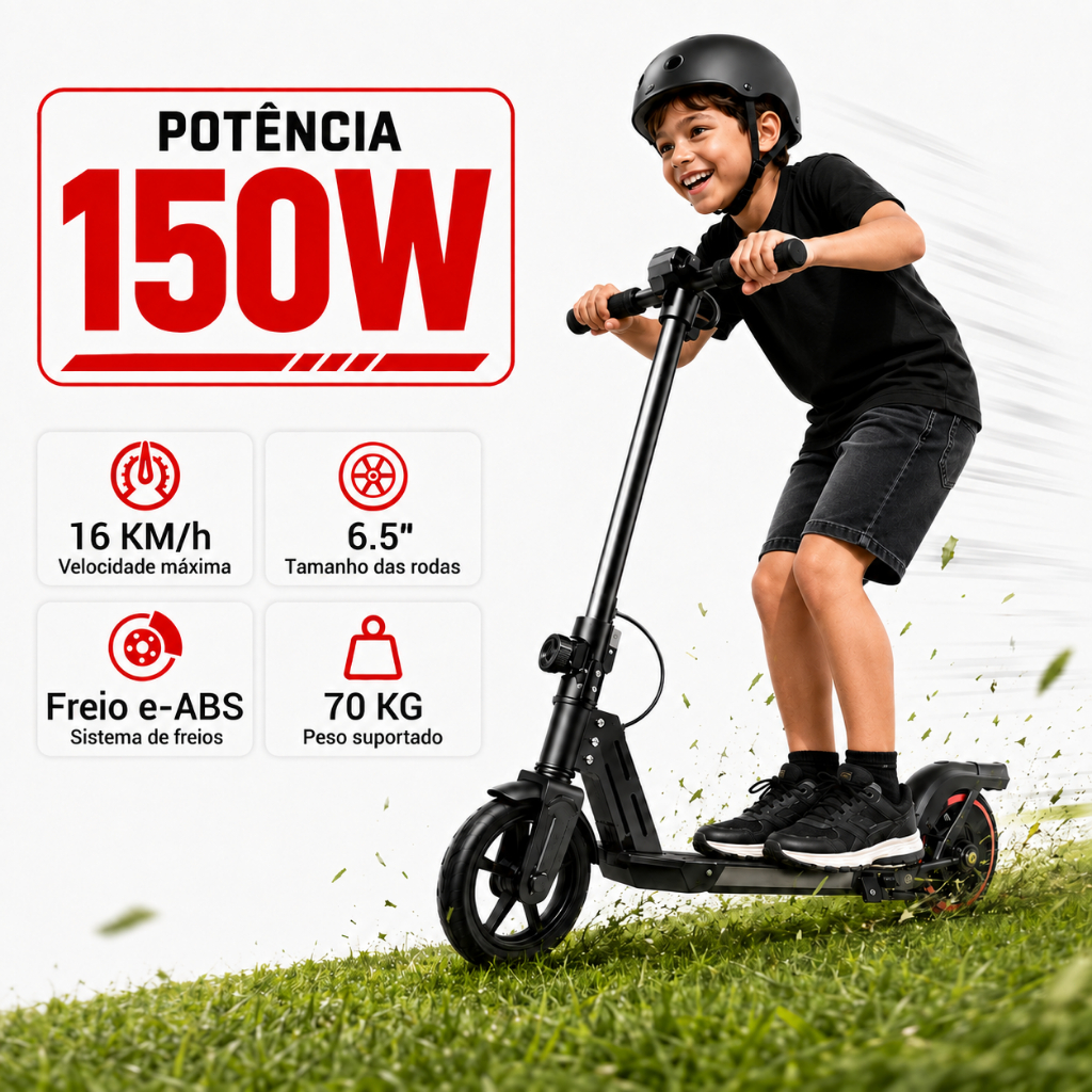 Trailforge-C1 Kids Electric Scooter 16KM/H 6.5' 150W Multicolor LED Lights Boy Girl