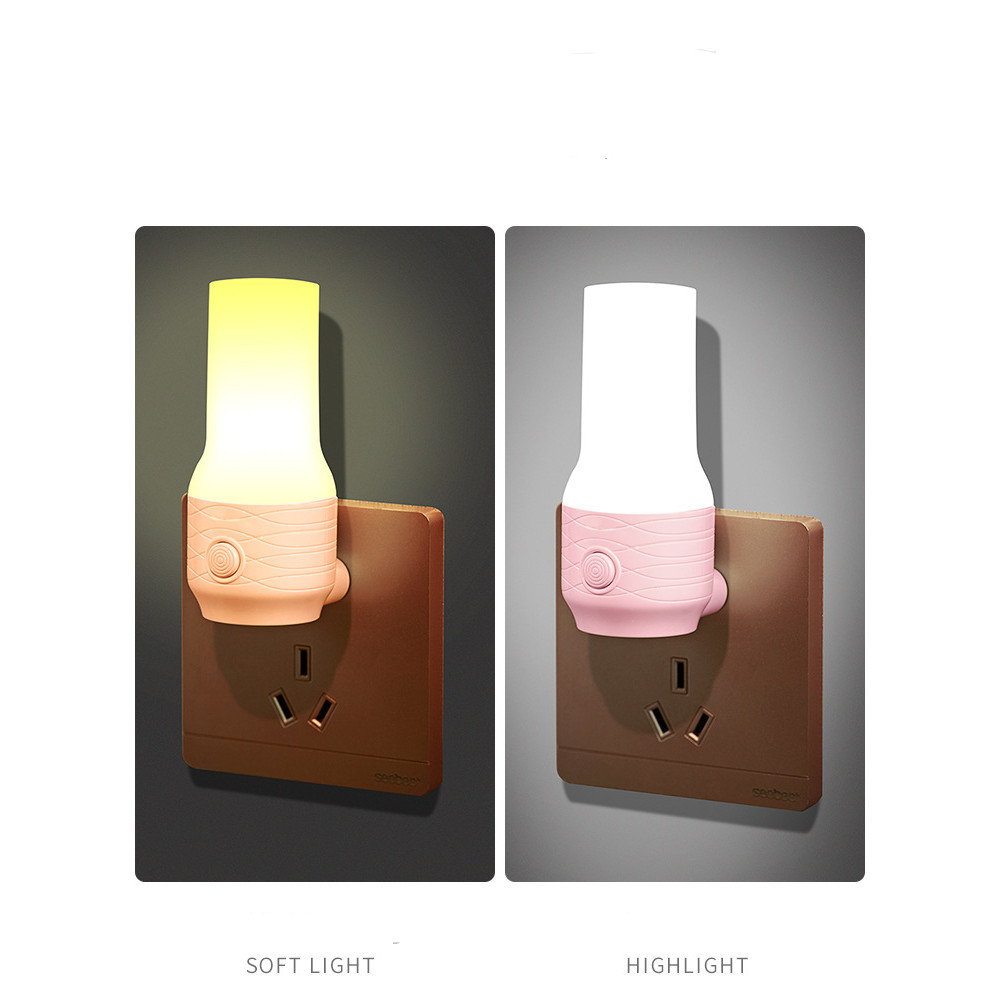 Modelo privado de Ke Liya interruptor de plug-in criativo de dupla marcha dimleve e aquecimento LED luz noturna de econo