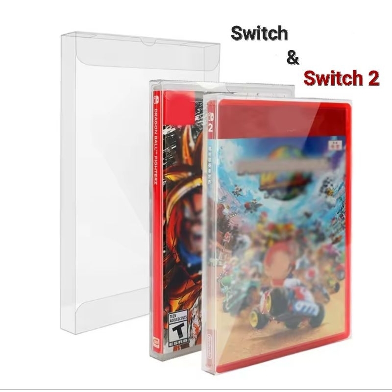 Caixa proteção Transparente de Acrílico PET, para capa de jogos, Nintendo Switch
