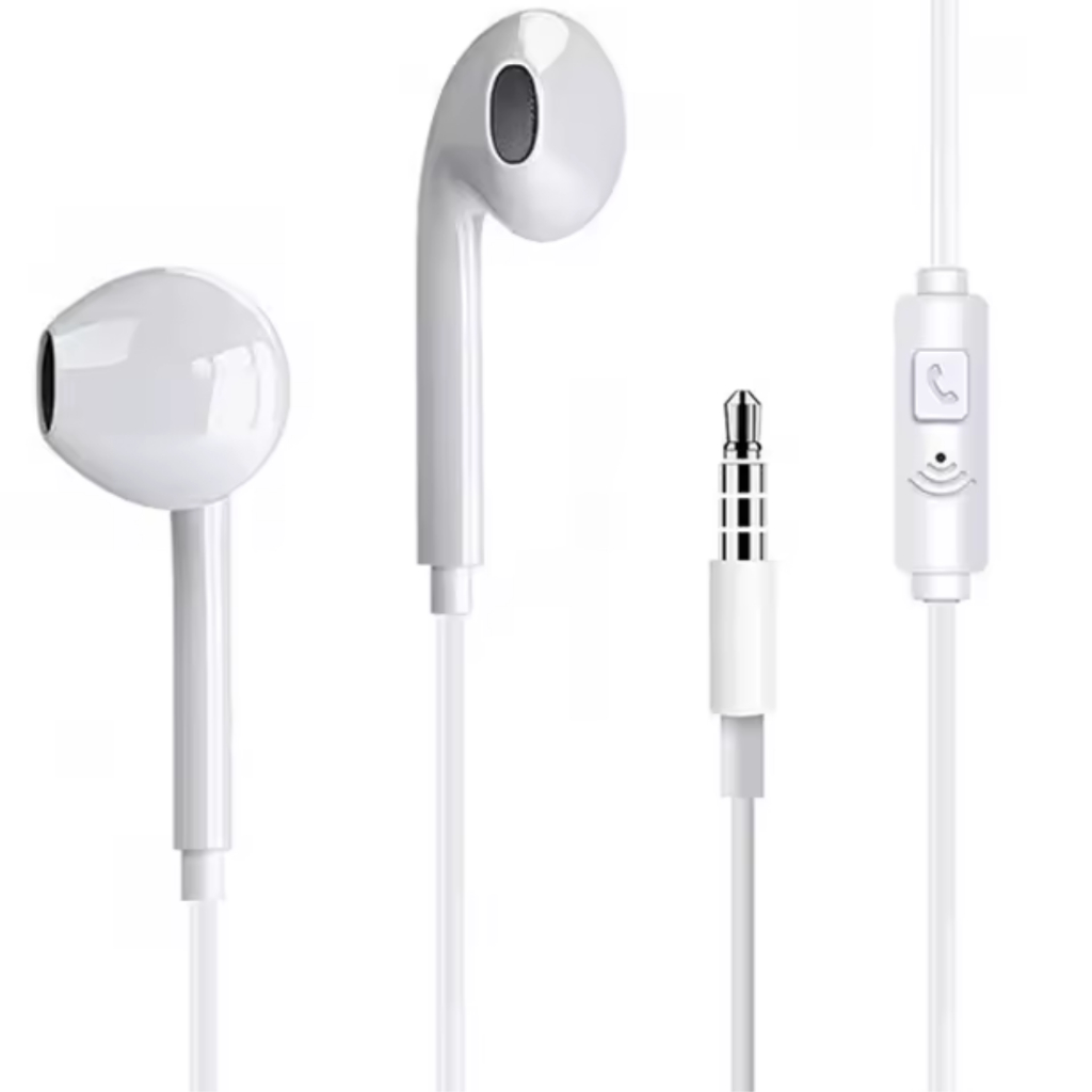 Fone De Ouvido Com Entrada P2 Compatível Com Android E Ios Cor Branco Genérica