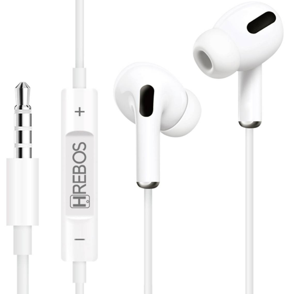 Fone de Ouvido In-Ear Gamer Hrebos HS-82/HS-358 Branco c/ Mic compatível Samsung