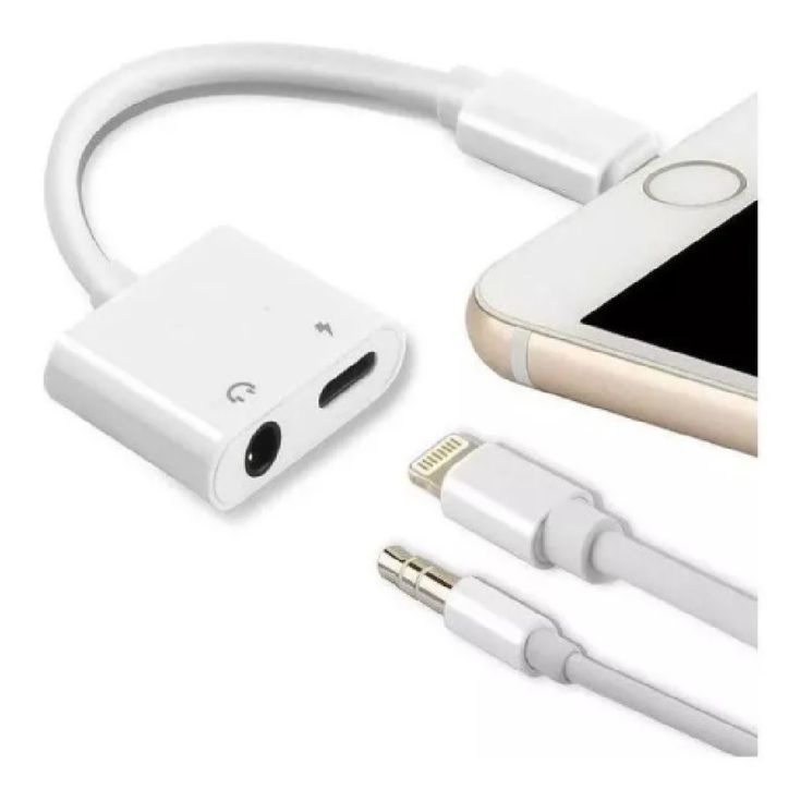 P2 Para Iphone 7 8 PLus X XR 11 12  Adaptador Fone de Ouvido e Carregador IOS Duplo Função d Chamada