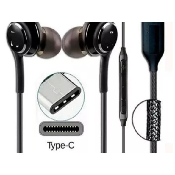 Fone de Ouvido Estéreo USB-C para S20 FE, S21 FE, S22+, S23, A53, A54, A73, A74, Edge