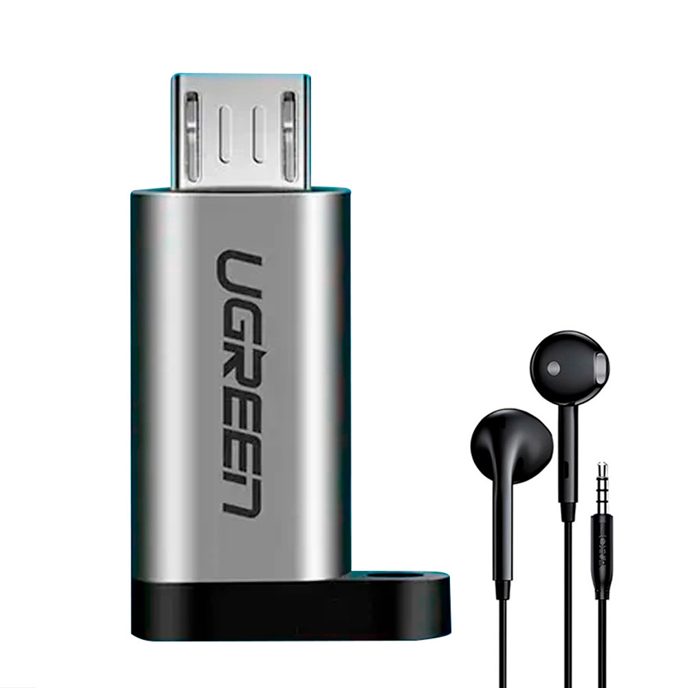 Ugreen Adaptador Micro Usb para Usb C Fêmea + Fone Ouvido (K-2812-5886)
