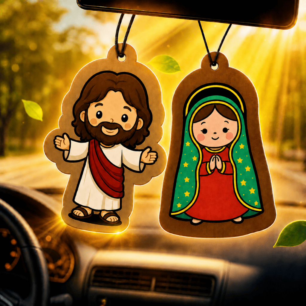 10 ou 4 Unidades Cheirinhos Aromatizante para Carro e Ambiente Jesus & Maria Abençoe seu ambiente - Felsen Car