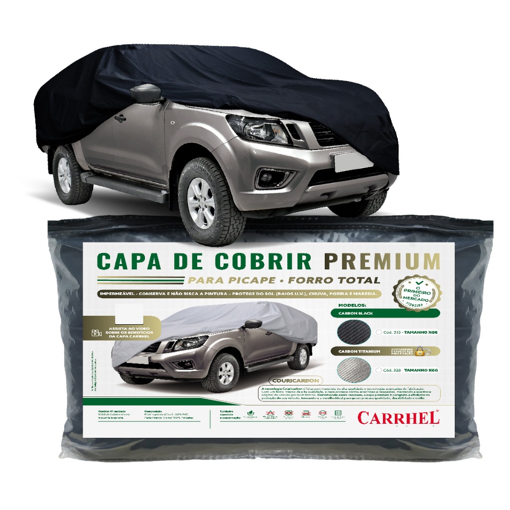 Capa Para Cobrir Carro Pick-up Em Couro Ecologico Premium 100% Impermeavel - TAM. XGG