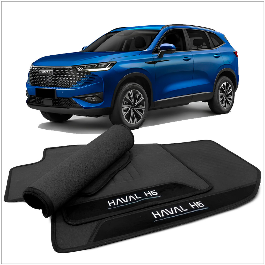 Jogo de Tapete Completo Personalizado GWM Linha Premium Carpete Borracha