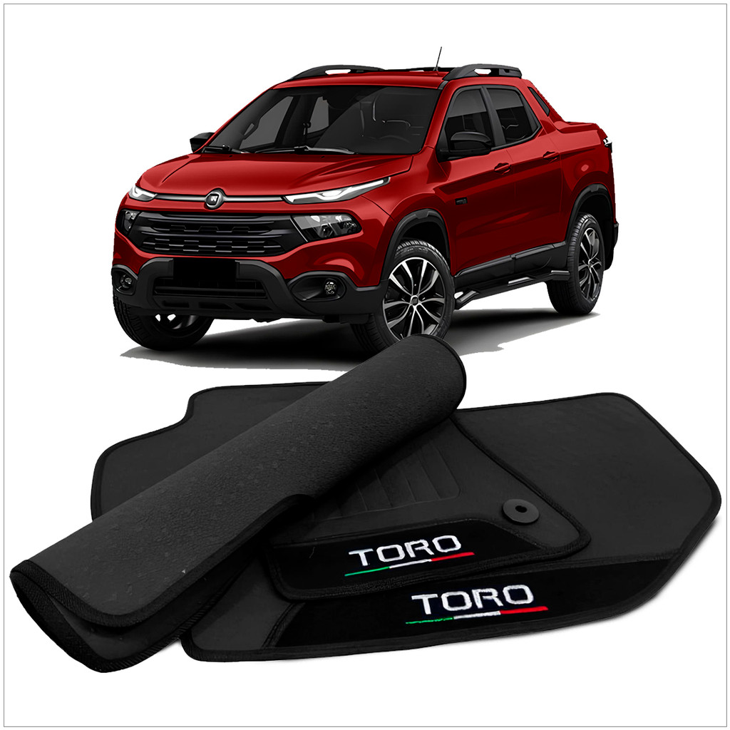 Jogo de Tapete Completo Personalizado Fiat Linha Premium Carpete Borracha