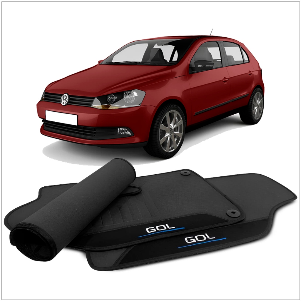 Jogo de Tapete Completo Personalizado Volkswagen Linha Premium Carpete Borracha