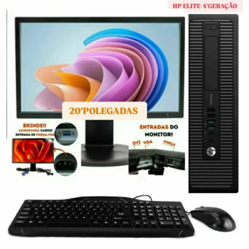 COMPUTADOR core i7 4'/6' geração   ssd240/480gb- RAM 8GB USB 3,0+ MONITOR 20`KIT MULTIMIDIA **ENVIO IMEDIATO
