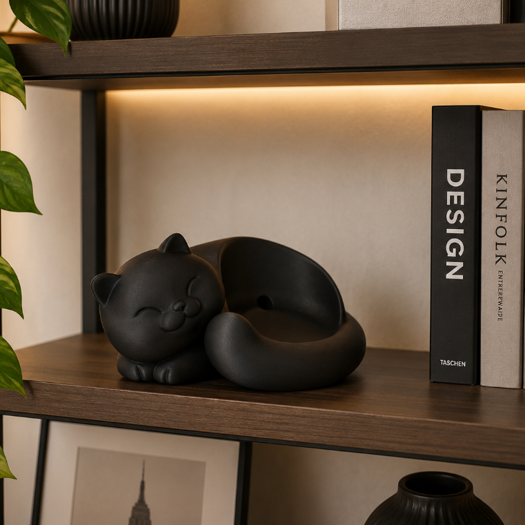 Suporte Porta Alexa Echo Pop em Formato de Gatinho | Suporte Decorativo Impressão 3D Premium
