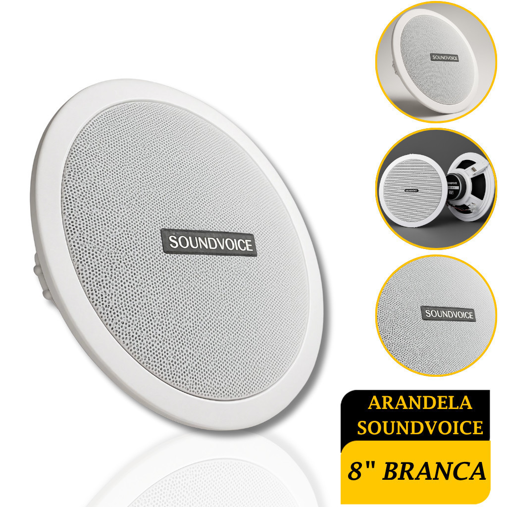 Arandela Soundvoice Ar-08 Branca Premium