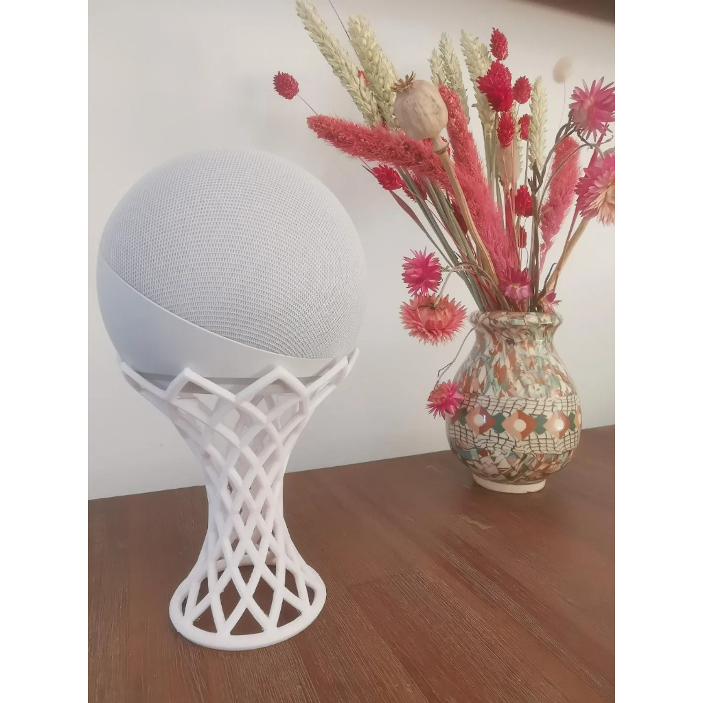 Suporte para Alexa Echo Dot 4ª e 5ª Base Decorativa Estilo Premium | Impressão 3D Moderna e Estável