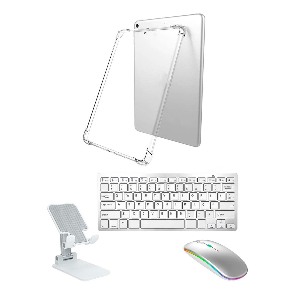 Teclado + Mouse Bluetooth + Suporte+ Capa Tpu Para iPad 10°