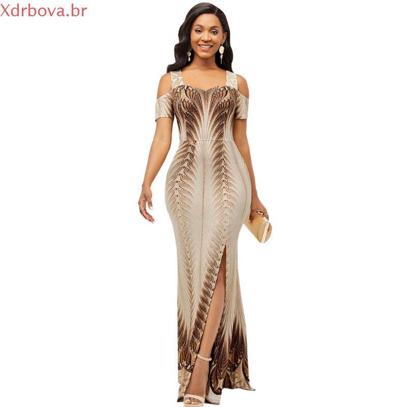 Impressão Digital 3D Bandeau Tight Short Sleeve Party Dress For Women Oferta De Vestido De Festa Para Mulheres Ombro Sp