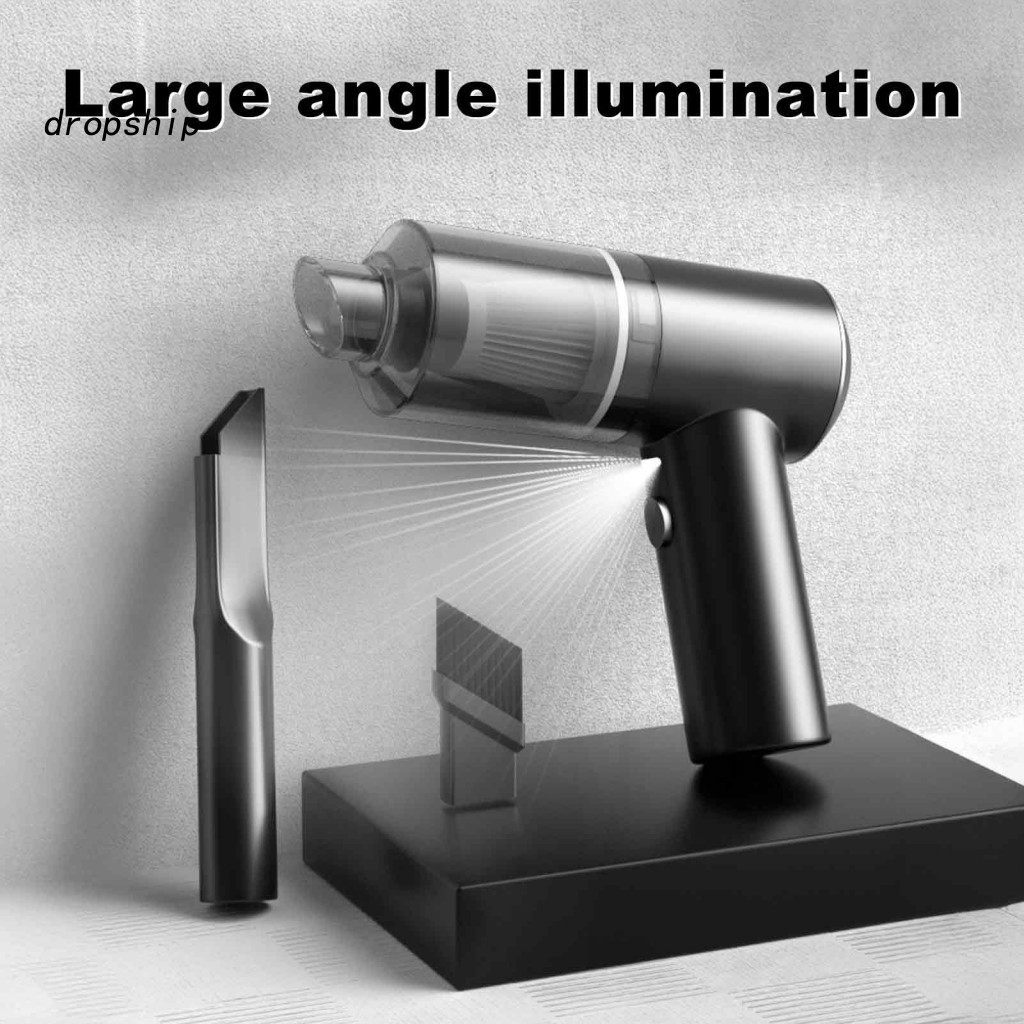 Wireless Car Detail Device Cordless Handheld Auto Vacuum 6000pa Cleaner with Led Light Portable Multi-nozzle Dustbuster