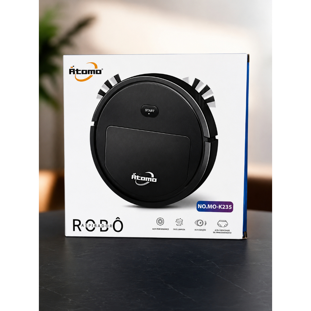 Aspirador Robô Inteligente Átomo MO-K235 Wireless Automatico
