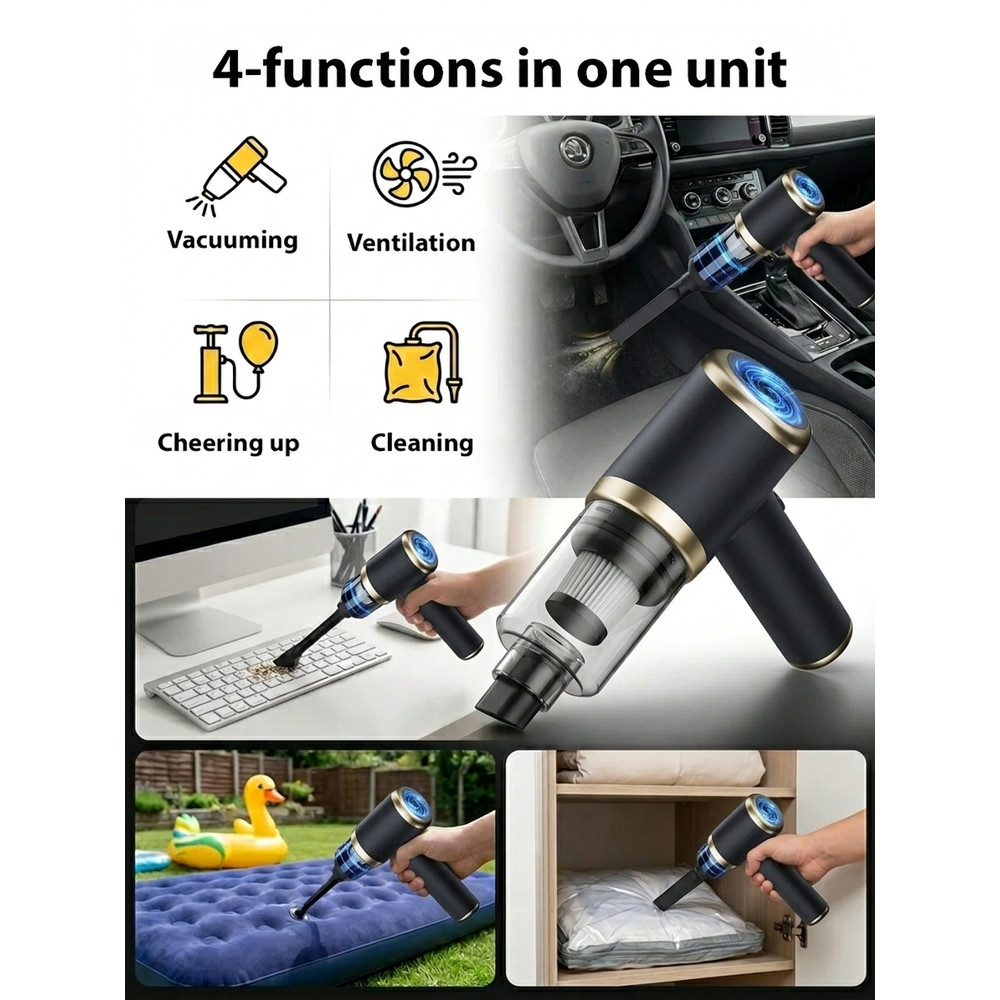 【Sem Fio e Portátil】HFH-20KPa Wireless Car Vacuum Cleaner/Aspirador Sem Fio/Carro/Portátil