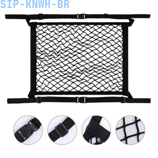 [SIP-KNWH-BR]Car Seat Storage Net Lightweight Foldable Structure Stretchable Fabric Design-New In 11-