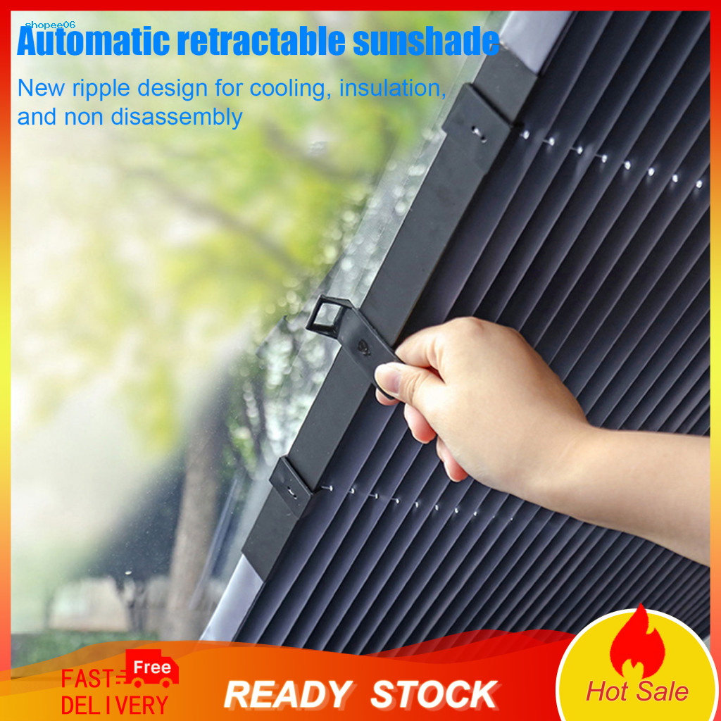 Steering Wheel Sunshade Non-slip Car Retractable Sun Shade with Suction Cups – Uv Protection Heat Blocker Foldable Aut