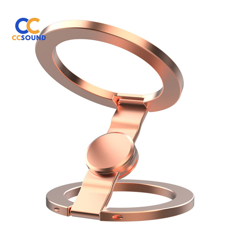 Magnetic Phone Holder 360 Degree Rotation Mount 2-in-1 Stand Spinner 360° Rotating Foldable Desk Car with Double Magnet