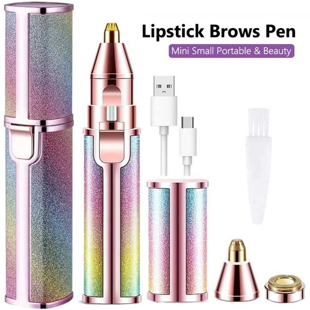 2 in 1 USB Rechargeable Compact Eyebrow and Upper Lip Epilator for Women