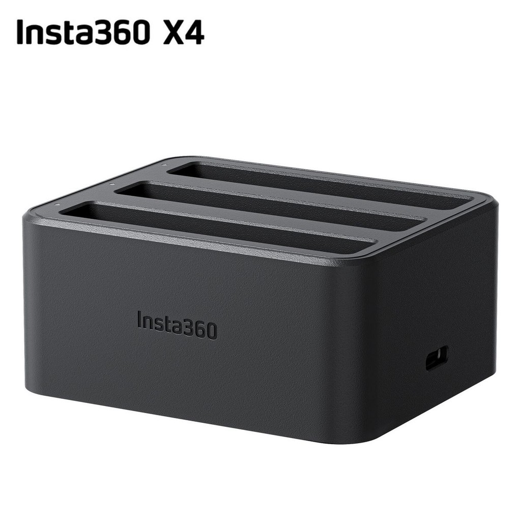 Carregador Triplo Original Fast Charge Hub para Insta360 X4