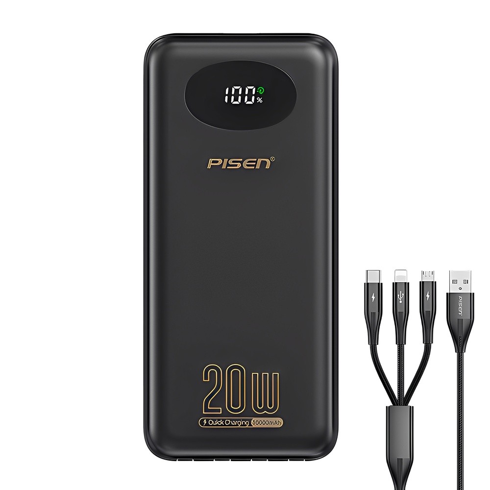 Cabo Usb 3 em 1 Macho/Macho Usb A para Lightning/USB-C/Micro 1.2 Metros Preto + TS-D342B, Design Compacto e Portátil (K-