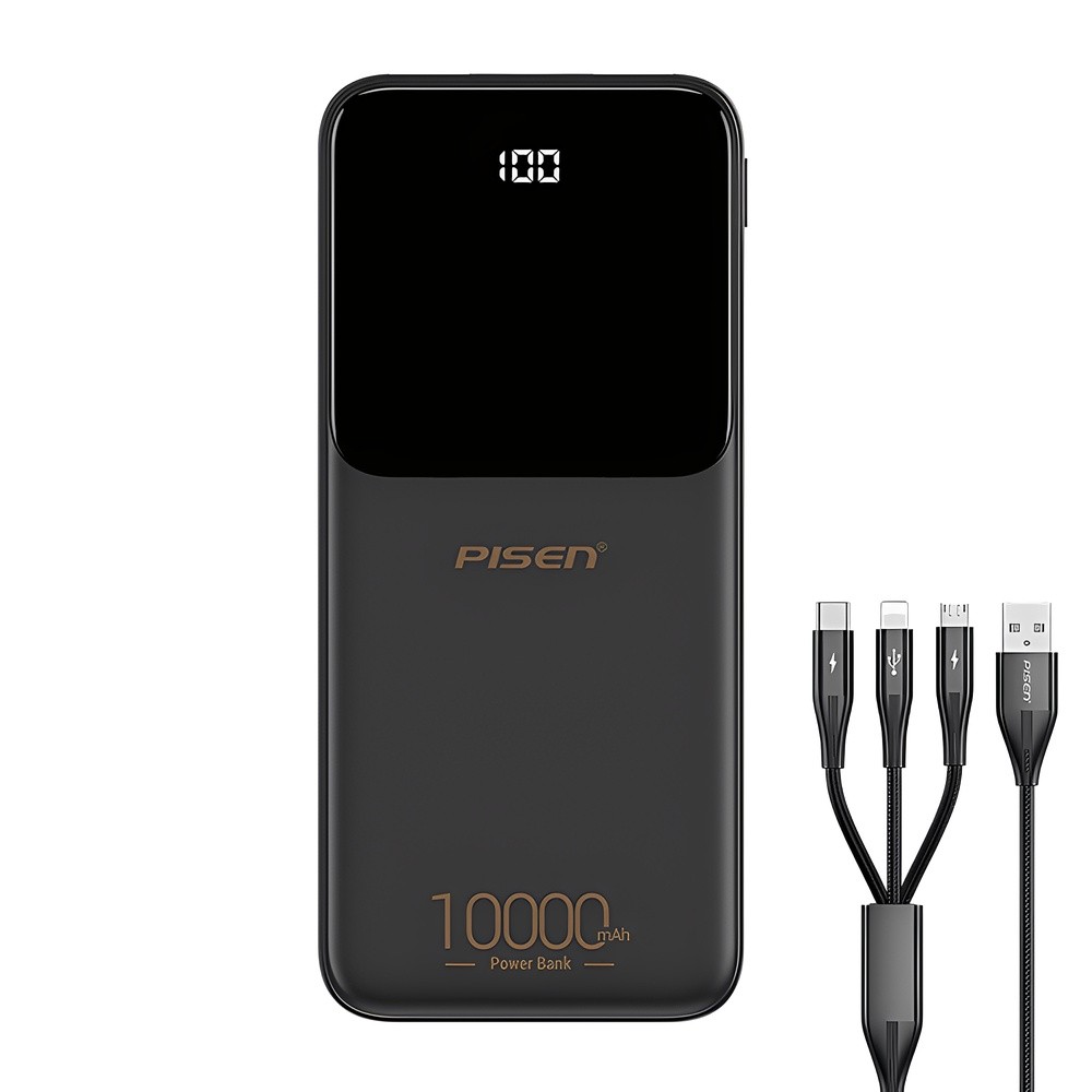 Cabo Usb 3 em 1 Macho/Macho Usb A para Lightning/USB-C/Micro 1.2 Metros Preto + TS-D304B, Design Compacto e Portátil (K-