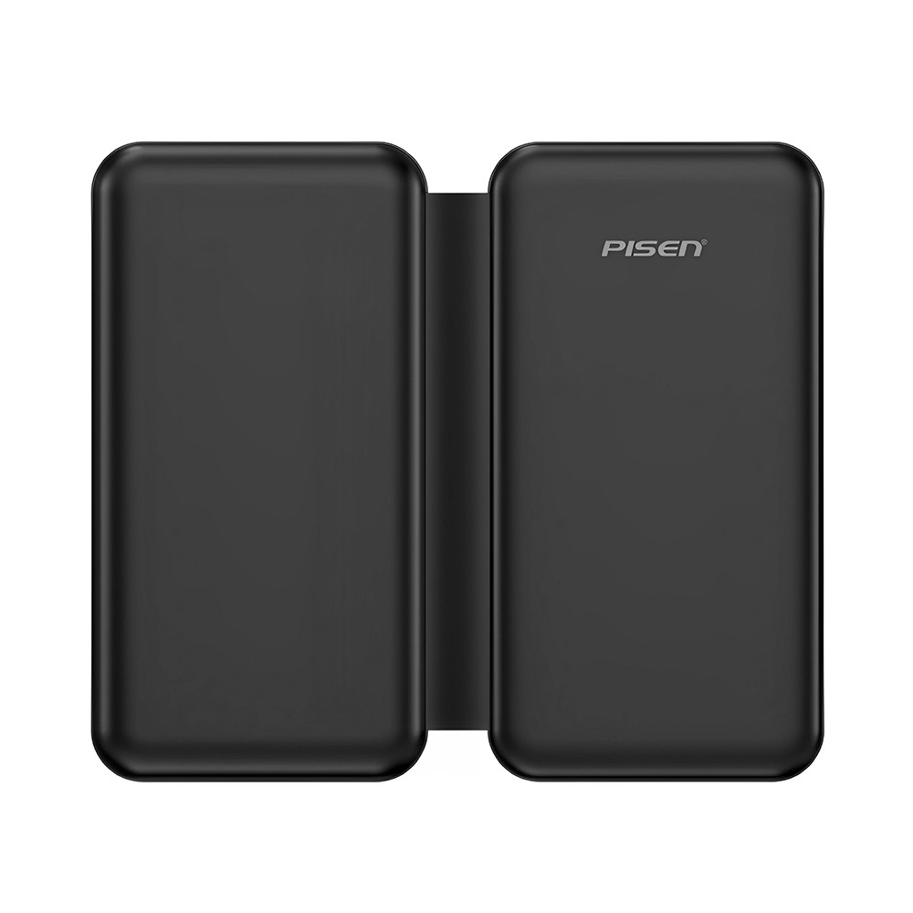 Carregador Magnético Pisen 3 in 1 Portátil Sem Fio Preto