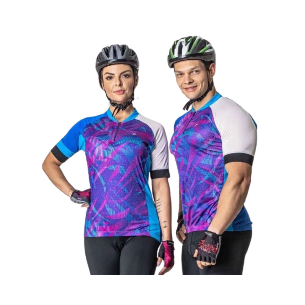 Camisa Ciclista Unissex, Ziper, Manga Curta, Electric, Poker