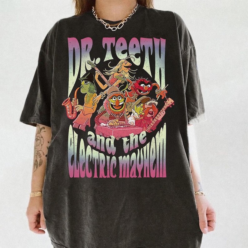 Camiseta Disney Muppets Dr Teeth Electric Mayhem Linda Atemporal Elegante Moda Feminina