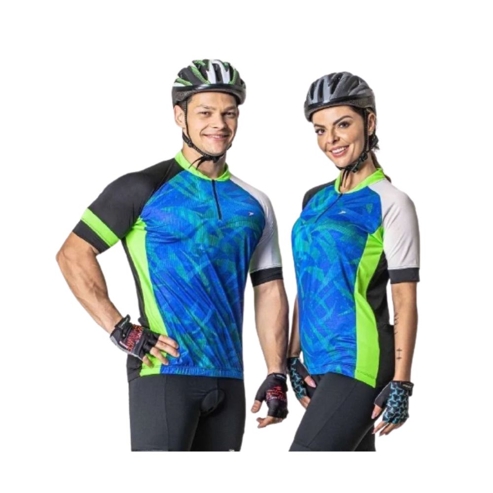 Camisa Ciclista Unissex,  Ziper, Manga Curta, Electric, Poker