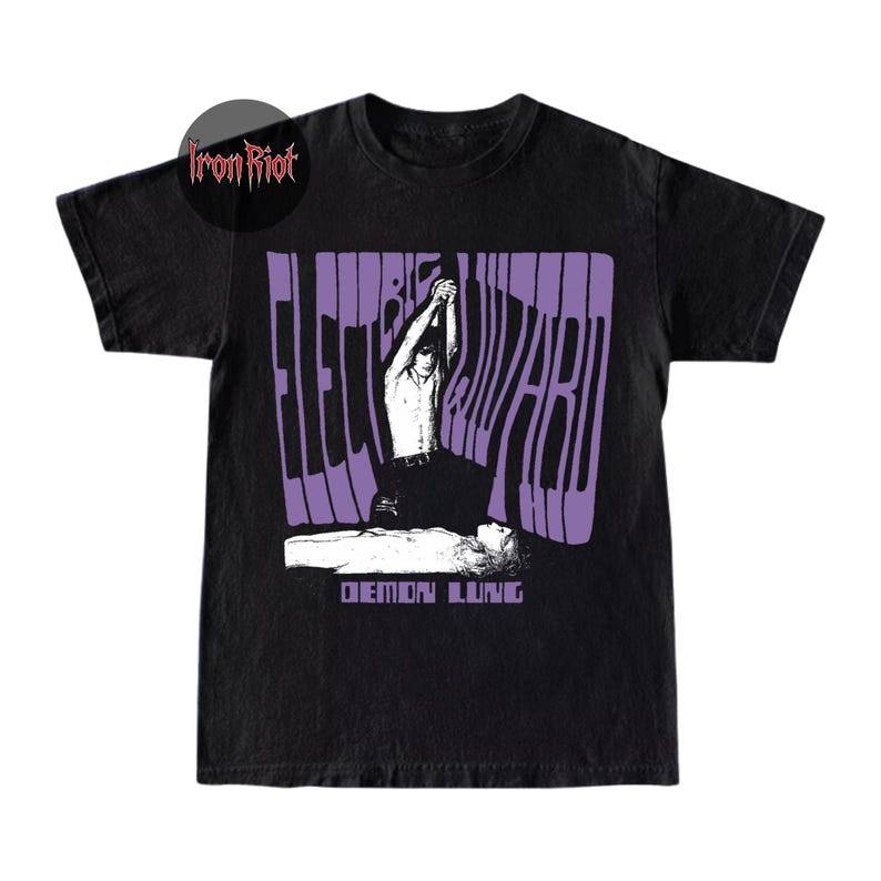 Music.Soul Camiseta Unissex Electric Wizard Banda Stoner Doom Metal Estampa Demon Lung Moderna Confortável Estilosa C...