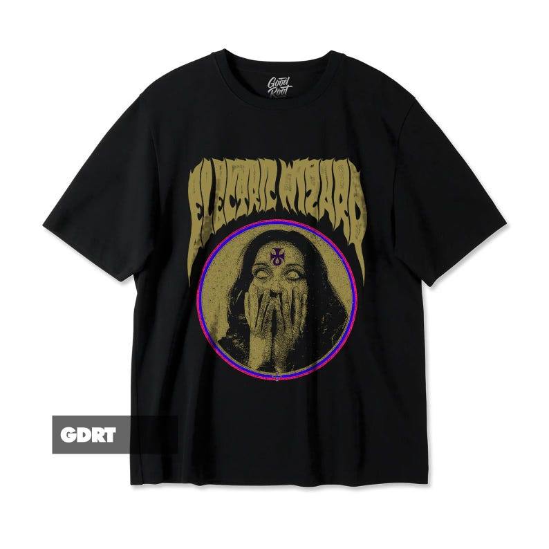 「Mina Hana」Camiseta Unissex Electric Wizard Banda Dopethrone Álbum Estampa Premium Confortável Moderna Casual
