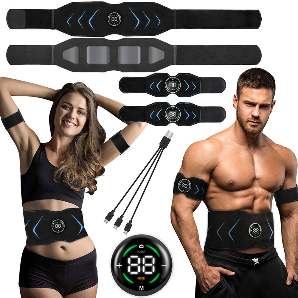 Toner Muscular EMS Tonificação Abdominal Cinto Abs Trainer Carga USB Casa Ginásio Equipamentos De Treinamento Fitness