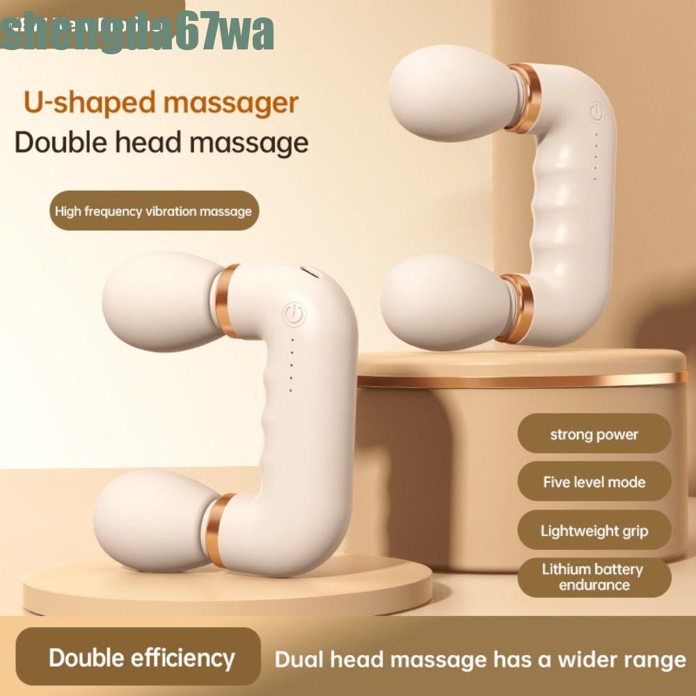 Massageador Muscular Facial SHENGDA , De Relaxamento Recarregável USB De Cabeça Dupla , Portátil