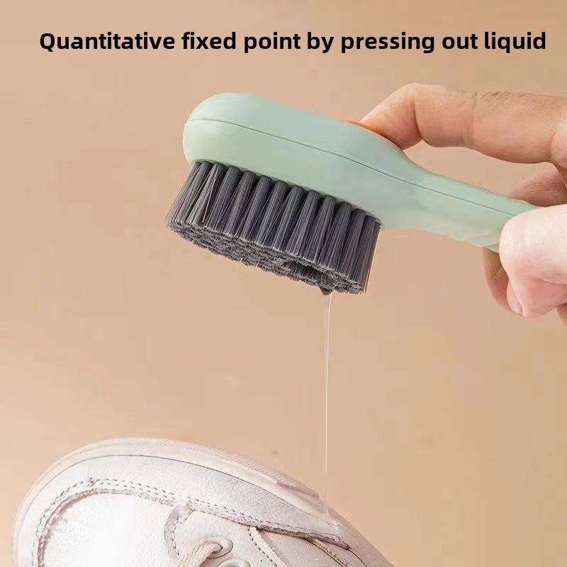 Novos Produtos Household Green Automatic Liquid Discharge Cleaner Multi-Functional Shoe Brush For Clothes Sneakers