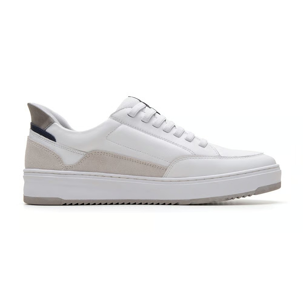 TENIS MASCULINO COURO FREE WAY BRANCO AUTOMATIC 01 934